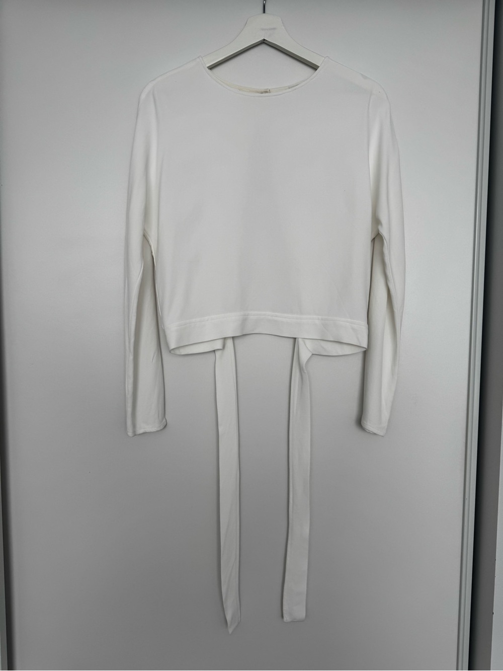 Aritzia Wilfred Open Back Tie Blouse - Birch
